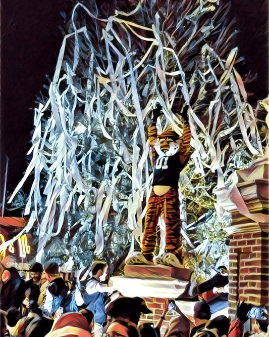 Aubie Celebrating